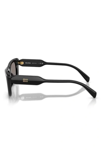 Miu Miu 56mm Rectangular Sunglasses In Black