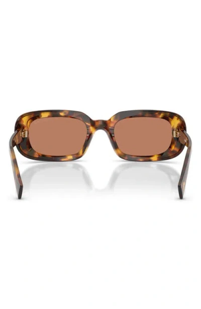 Miu Miu 52mm Rectangular Sunglasses In Brown