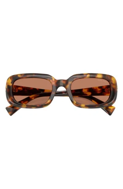 Miu Miu 52mm Rectangular Sunglasses In Brown
