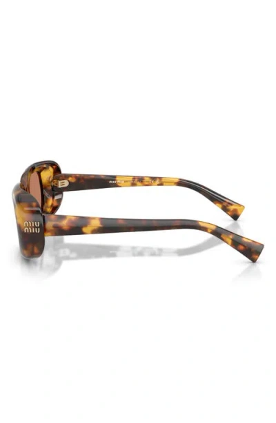 Miu Miu 52mm Rectangular Sunglasses In Brown