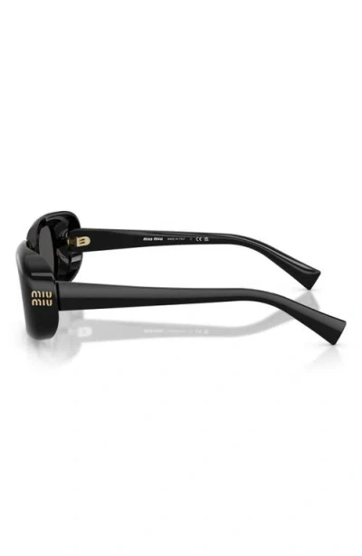 Miu Miu 52mm Rectangular Sunglasses In Black