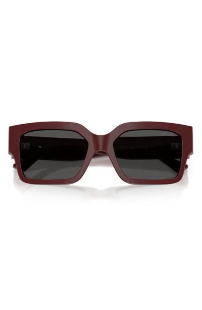 Jimmy Choo 55mm Rectangular Sunglasses In Brown