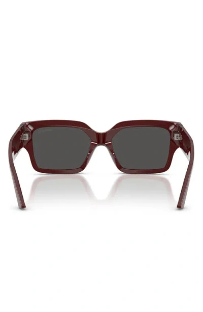 Jimmy Choo 55mm Rectangular Sunglasses In Brown