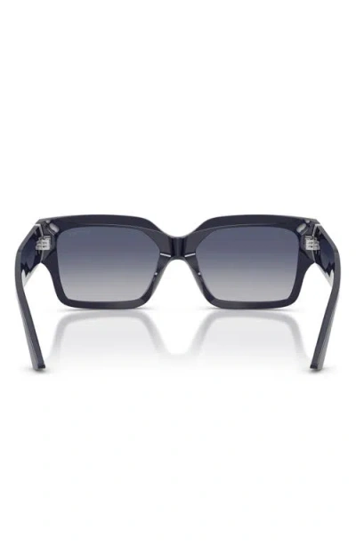 Jimmy Choo 55mm Rectangular Sunglasses In Gray