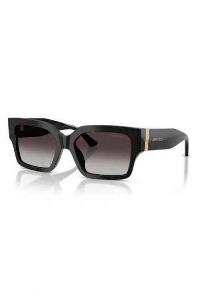 Jimmy Choo Rectangular-frame Sunglasses In Black