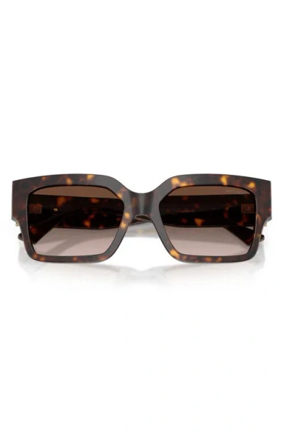 Jimmy Choo Rectangular-frame Sunglasses In Brown