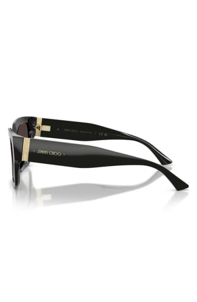 Jimmy Choo Rectangular-frame Sunglasses In Black