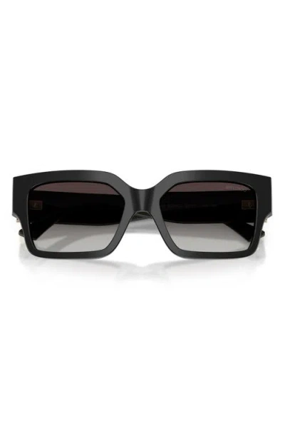 Jimmy Choo Rectangular-frame Sunglasses In Black