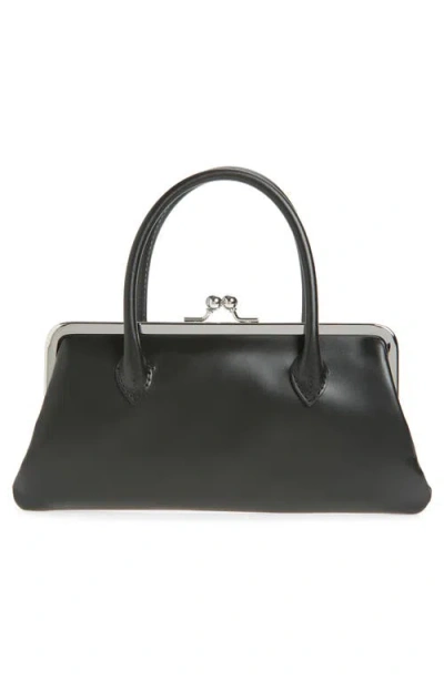 Comme Des Garçons Large Frame Top Handle Bag In Black