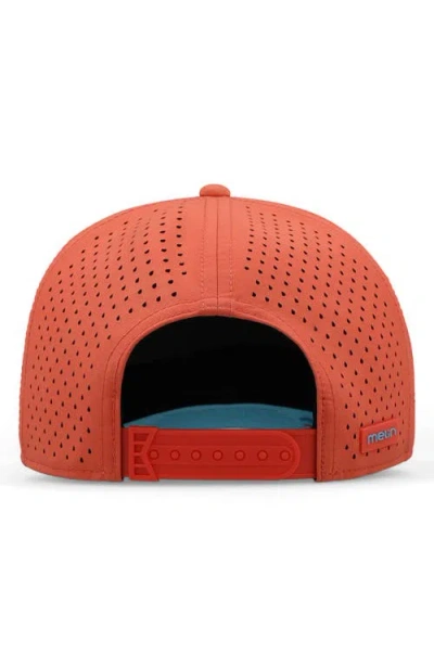 Melin Hydro Compass Snapback Cap In Orange