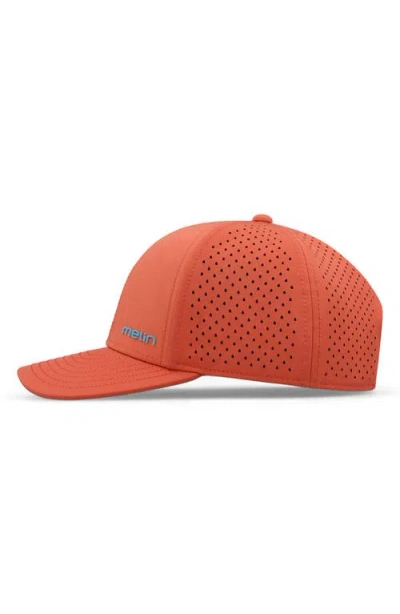 Melin Hydro Compass Snapback Cap In Orange