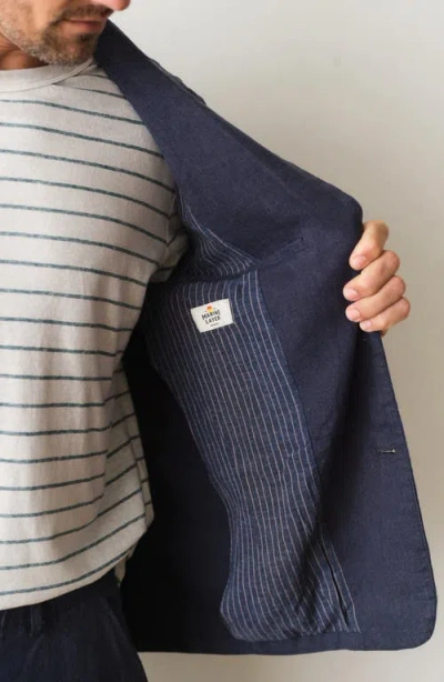 Marine Layer Hemp Blend Blazer In Blue