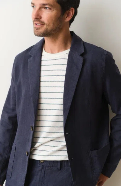 Marine Layer Hemp Blend Blazer In Blue