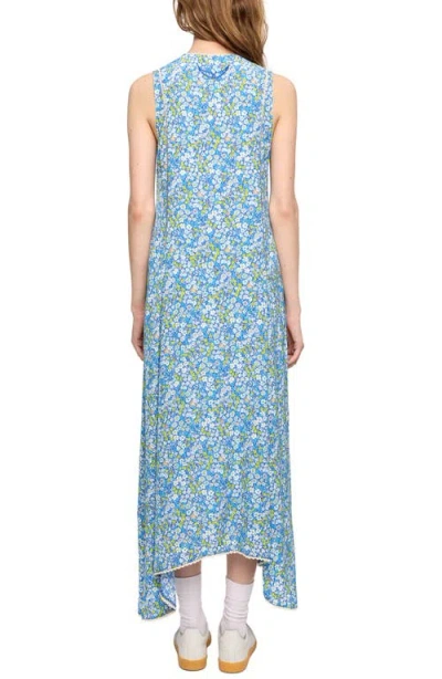 Zadig & Voltaire Womens Pear Rerol Floral-print Woven Midi Dress Xs In Blue