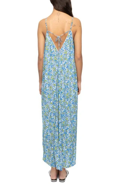 Zadig & Voltaire Womens Pear Ristym Printed Woven Maxi Dress In Blue