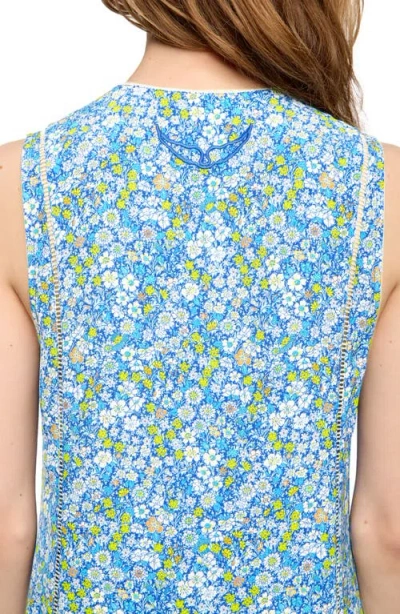 Zadig & Voltaire Womens Pear Rerol Floral-print Woven Midi Dress Xs In Blue