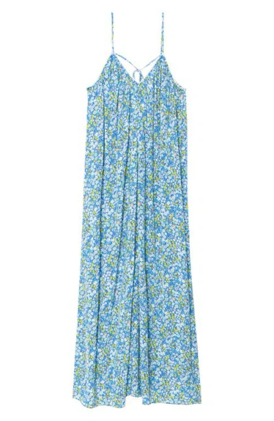 Zadig & Voltaire Womens Pear Ristym Printed Woven Maxi Dress In Blue