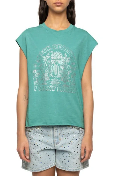 Zadig & Voltaire Womens Borneo Cloe Graphic-print Cotton T-shirt In Multi