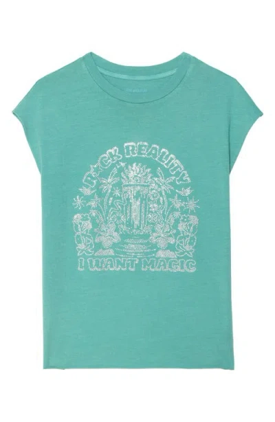 Zadig & Voltaire Womens Borneo Cloe Graphic-print Cotton T-shirt In Multi