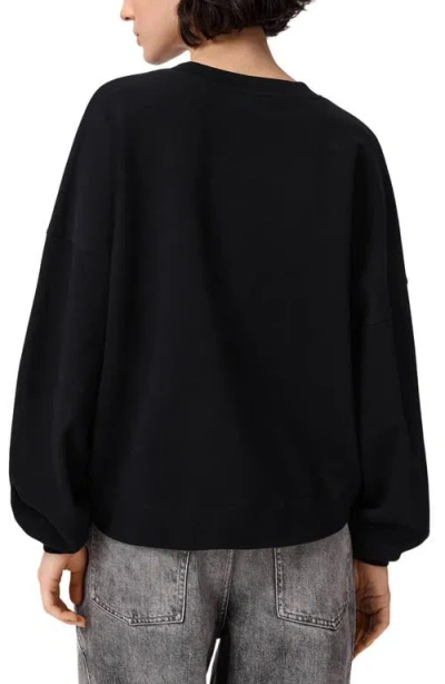Allsaints Dash Lila Sweatshirt In Washed Black