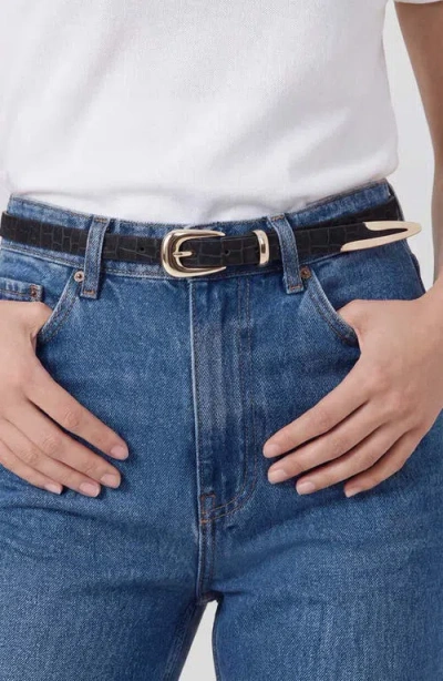 Ettika Modern Saddle Belt In Pink