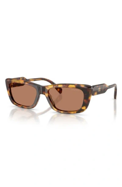 Miu Miu 56mm Rectangular Sunglasses In Pattern