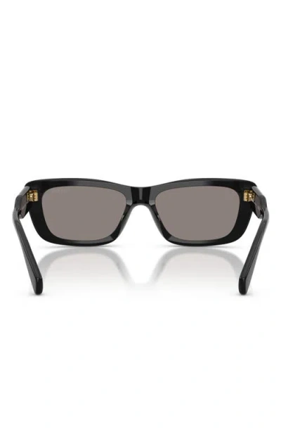 Miu Miu 56mm Rectangular Sunglasses In Black