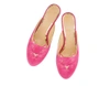 Charlotte Olympia Kitty Embroidered Velvet Mules In Dark Pink