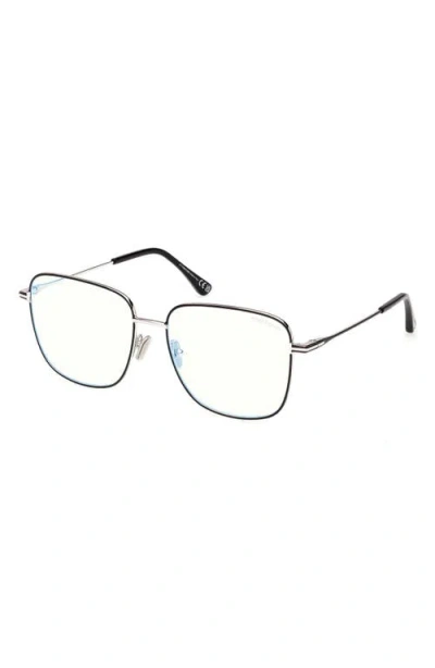 Tom Ford 56mm Square Optical Glasses In Pattern