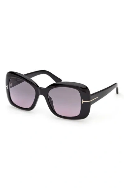 Tom Ford 52mm Gradient Square Sunglasses In Yellow