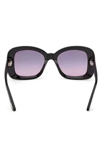 Tom Ford 52mm Gradient Square Sunglasses In Yellow