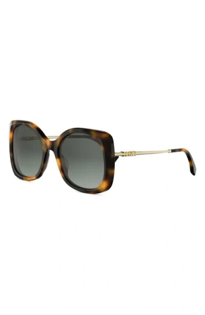 Fendi Graphy 55mm Gradient Square Sunglasses In Brown