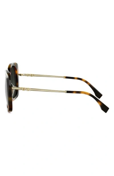 Fendi Graphy 55mm Gradient Square Sunglasses In Brown