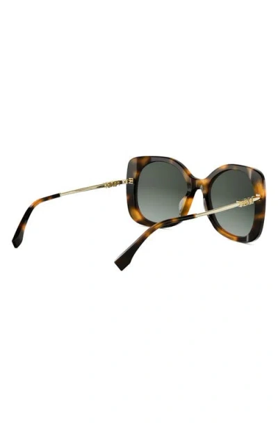 Fendi Graphy 55mm Gradient Square Sunglasses In Brown