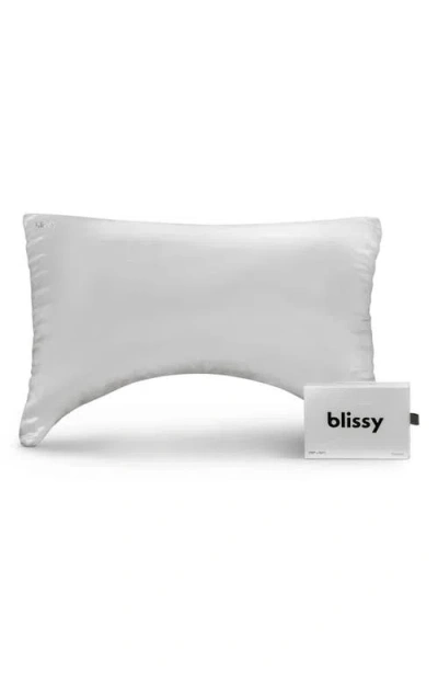Blissy Crescent Silk Pillowcase In White