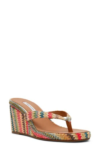 Steve Madden Playing Wedge Sandal In Multi