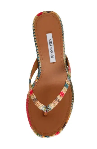 Steve Madden Playing Wedge Sandal In Multi