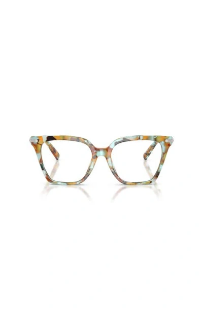 Tiffany & Co . 51mm Square Optical Glasses In Pattern