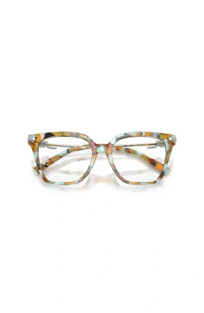 Tiffany & Co . 51mm Square Optical Glasses In Pattern