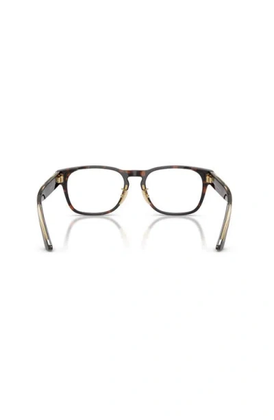 Ferrari 52mm Rectangle Optical Glasses In Red