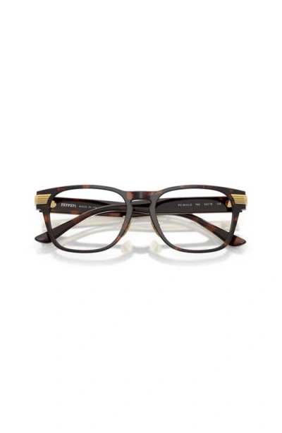 Ferrari 52mm Rectangle Optical Glasses In Red