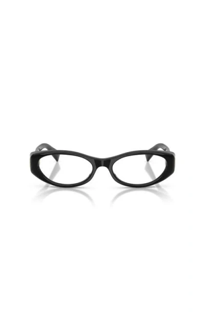 Miu Miu 55mm Oval Optical Glasses In Pattern