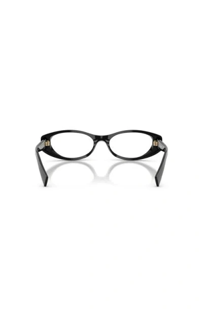 Miu Miu 55mm Oval Optical Glasses In Pattern