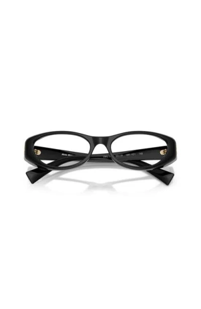Miu Miu 55mm Oval Optical Glasses In Pattern