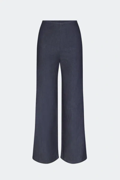 Simon Miller Simonmiller Pia Chambray Side Zip Pant In Blue