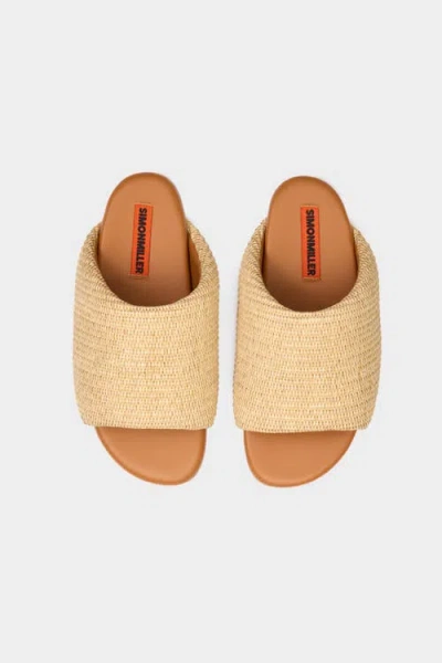 Simon Miller Raffia Bubble Slides In Neutral