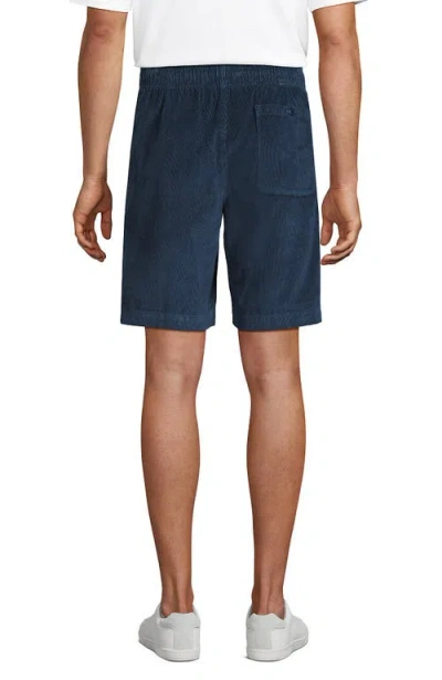 Lands' End 9" Pull On Deck Shorts In Blue