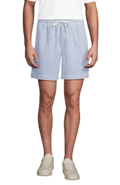 Lands' End 7" Deck Short In Blue