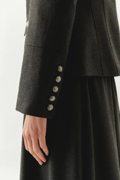 Exquise Aubrie Structured Jacket In Gray