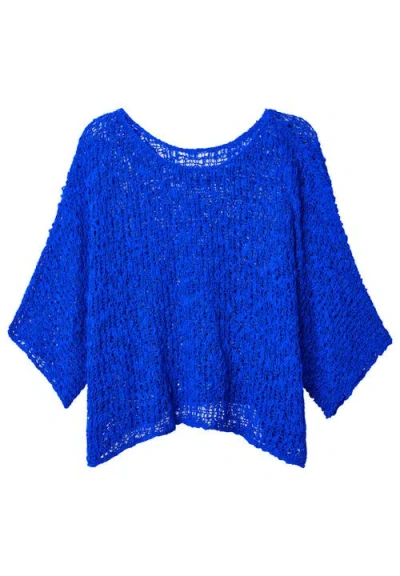 Joe Browns Popcorn Knit Pullover Sweater In Blue